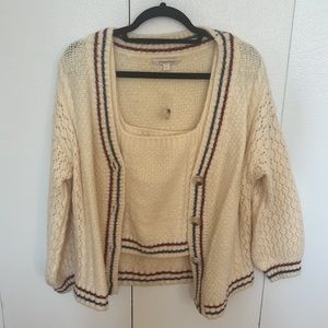 Sweaterland tank top and cardigan matching set